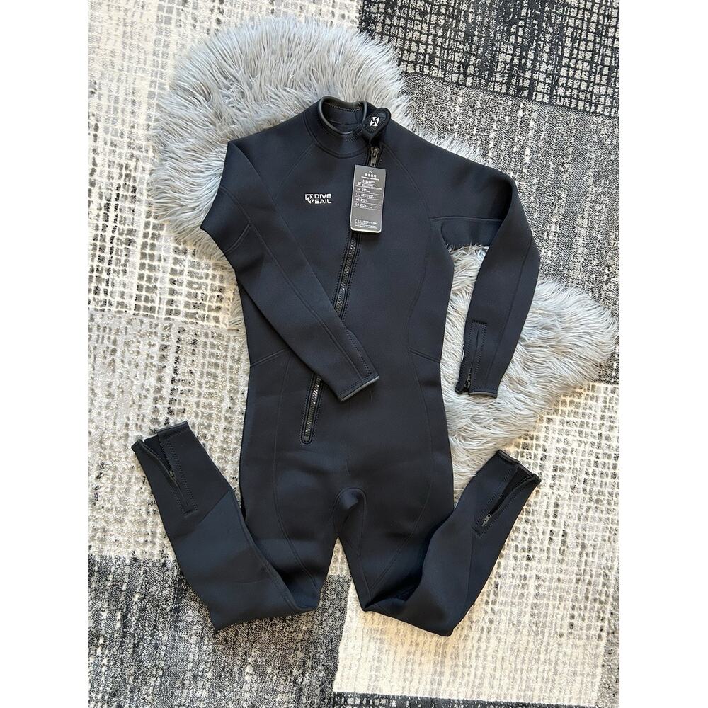 DIVE & SAIL Wetsuit Women Full‎ Body Stretch Diving Surfing Suit Black XXL